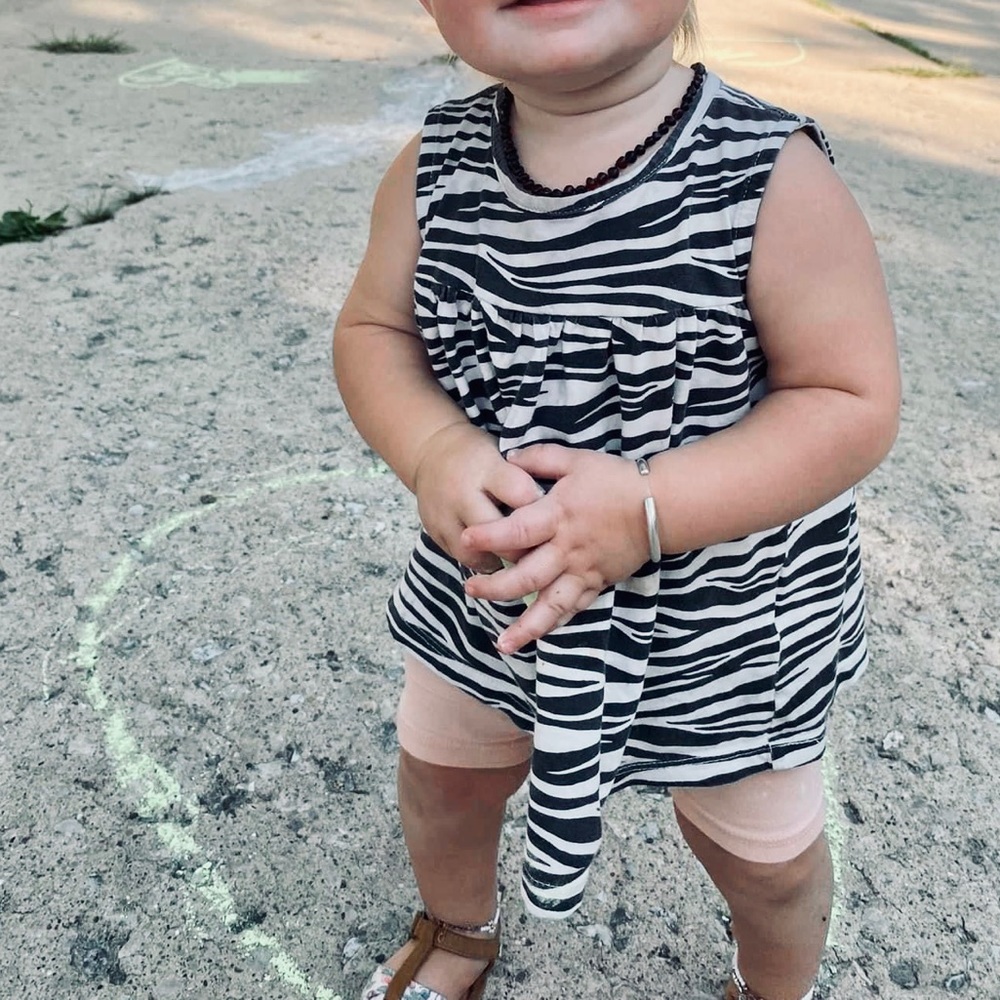 H&M Zebra Print Tank Top + Shorts Outfit Set Size 9-12m